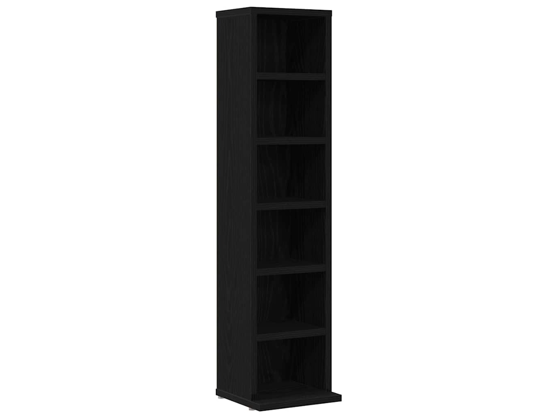 Cd Cabinet, Cd Cabinets Vidaxl Preto Madeira Processada (n/a)