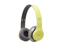 Auriculares Sem Fio Montada Memória Tf YIZHOOD Bluetooth com Porta-Cartões Verde