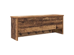 Cabideiro de Parede com Porta Madeira Antiga 80x20x30 cm MAISON EXCLUSIVE