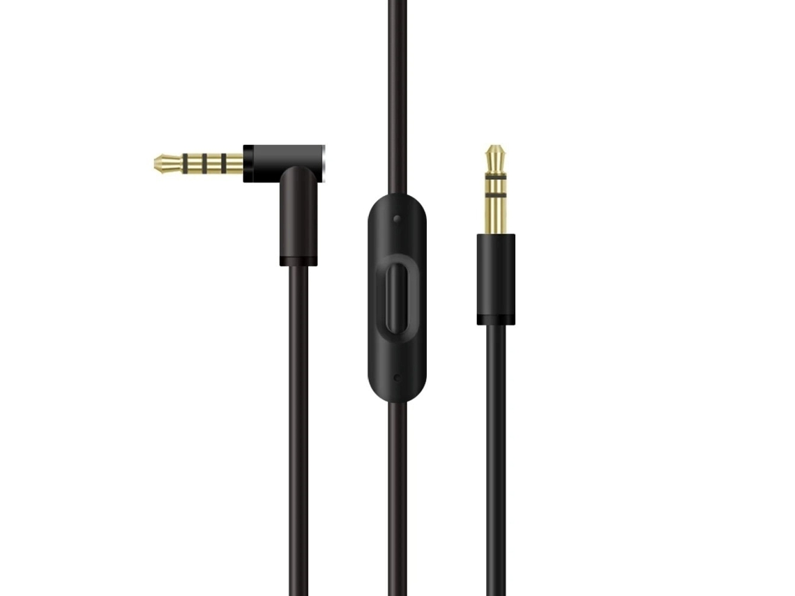 Cabo De Auscultadores Zruxe Remotetalk 1,5m Jack 3,5mm Preto (microfone Incorporado Compativel Com Beats)