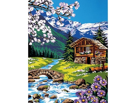 Canevas Pénélope Antiga Perto Da Correnteza 50x65cm Margot