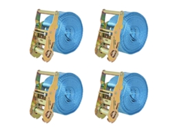 Vidaxl Cintas De Fixação C/ Roquete 4 Pcs 2 Toneladas 6mx38mm Azul