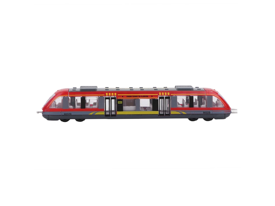 Mali brinquedo Educativo para Crianças Trem Modelo de Liga Simulação Brinquedo de Carro Presente de Aniversário (vermelho)