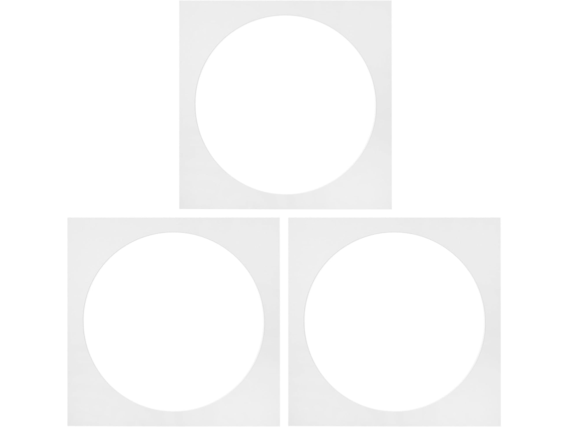 Conjunto De 3 Passepartouts Quadrados De Papel Branco Para Molduras De Fotos, Proteção E