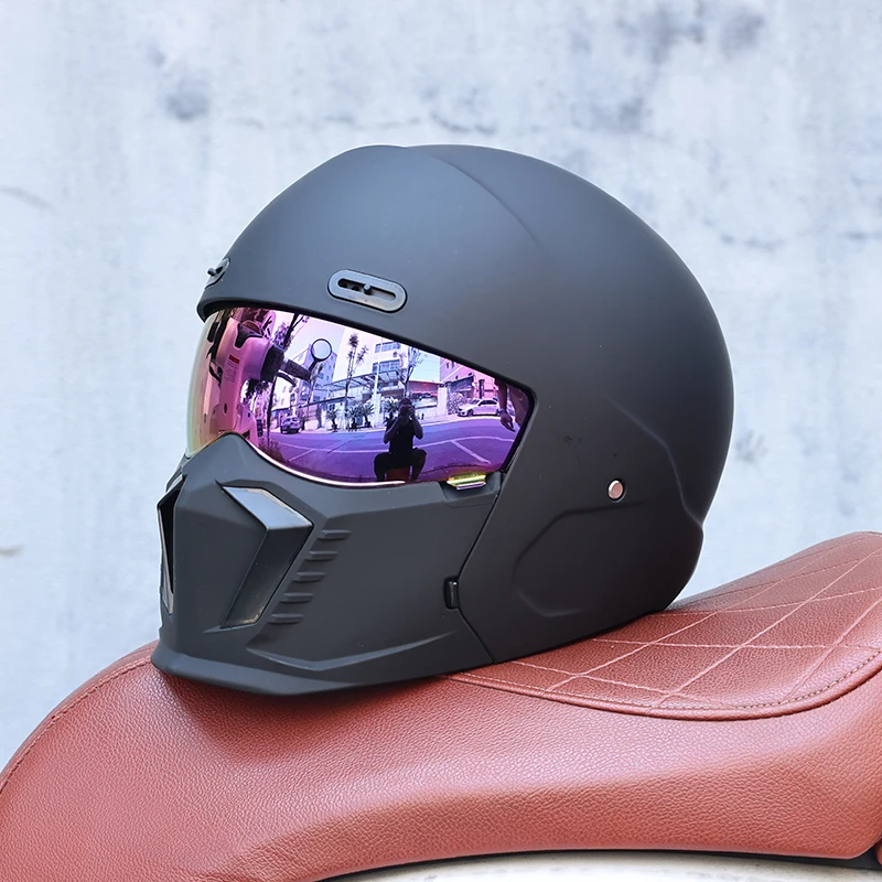 (m) Capacete Combinado 2 Em 1 Unissex, Material Abs, Certificado Dot
