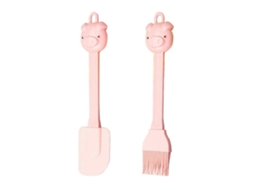 Esptula De Silicone Para Confeitaria, Conjunto Com 3 Unidades, Rosa. Nostalgia88
