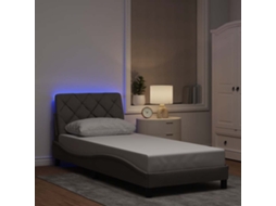 Vidaxl Estrutura De Cama Com Led Sem Colchão 80x200 Cm Tecido