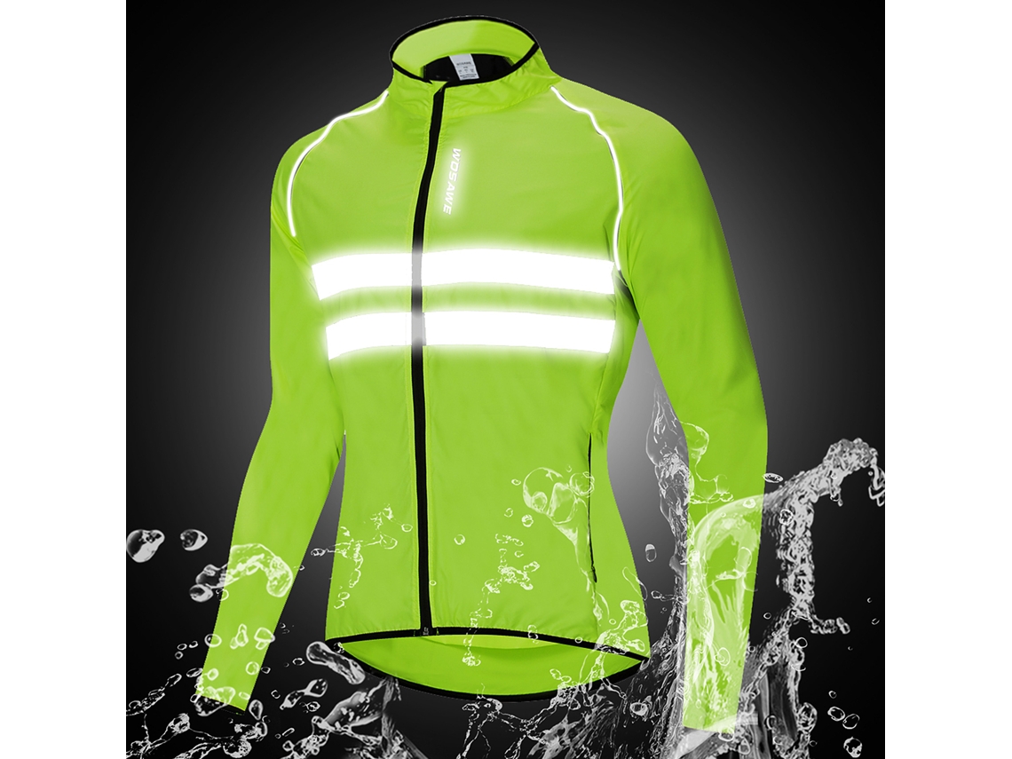 Jaqueta Ciclismo Manga Longa Refletiva Impermeável