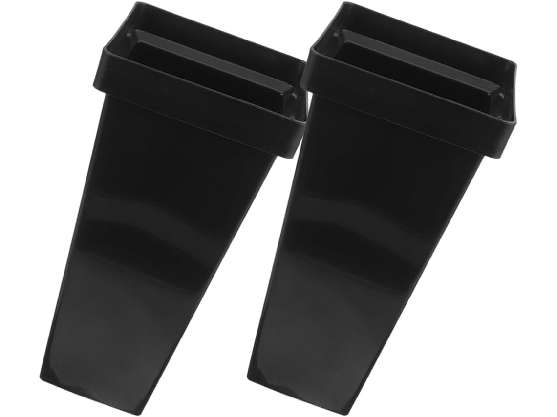 Porta guarda chuvas Quadrado de Plástico, Fácil de Limpar, 2 Peças, Moderno Porta guarda chuvas Preto com Grande CHABERLU