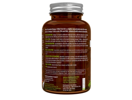 Igennus Pure & Essential Omega-3 Wild Fish Oil EPA & DHA 1000mg & Astaxanthin  180â€™s