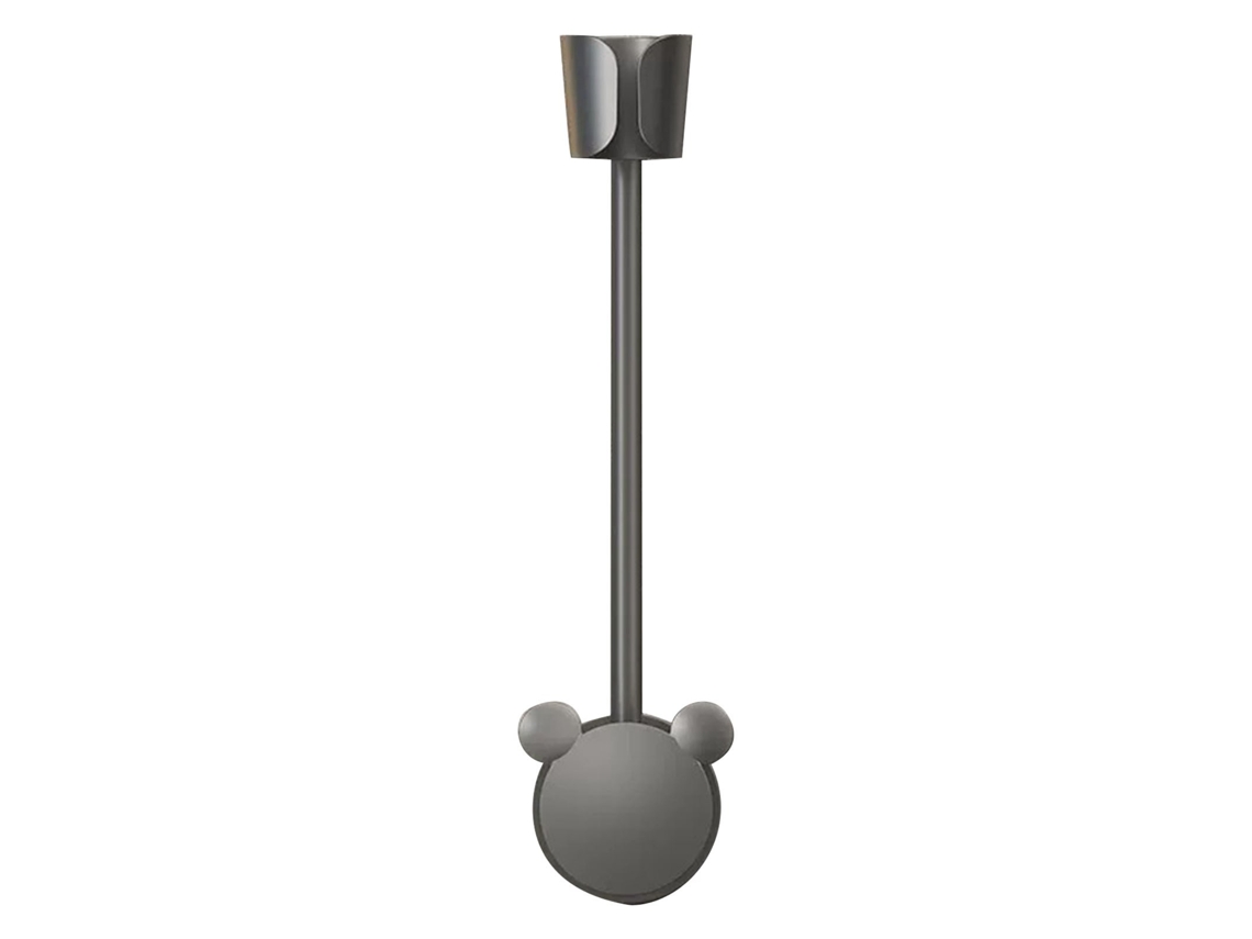 Suporte Multifuncional Para Secador De Cabelo, Com Rotação 360 ​​graus E Fixação Autoadesiva Na Parede, Cor Cinza.