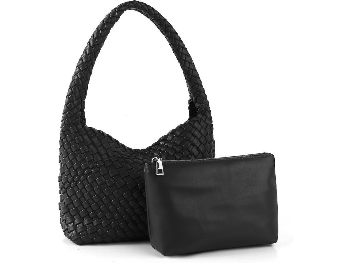 2026 bolsos e Carteras de Couro Tecido para Mulher Bolsa de Ombro Versátil Carteira Feita À Mão Moda