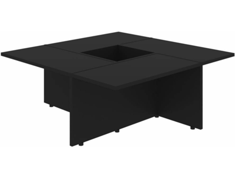 Mesa de Centro  Preto (79.5 x 79.5 x 30 cm - Compensado)