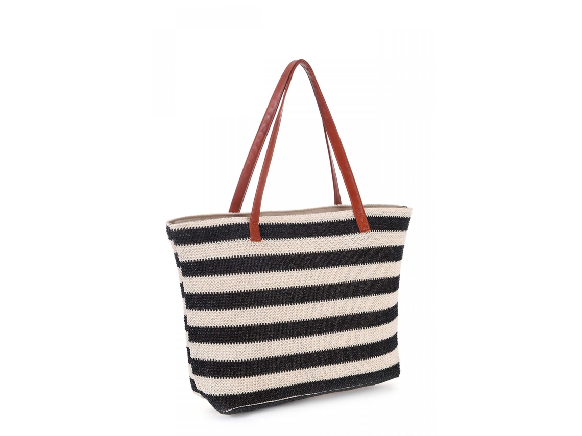 Bolsa de palha AQUAFORGE, praia, artesanal, grande