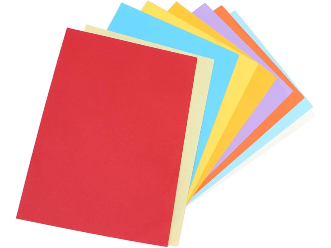 100 Folhas De Papel Colorido Para Impressão E Artesanato, Dobrável Feito À Mão, Material Escolar E De