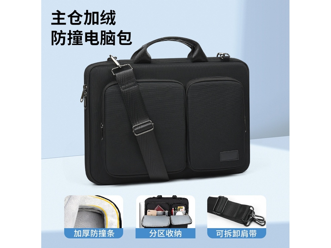 Lurelia Bolsa De Ombro Para Portátil Mysterious Black 15,6 Polegadas Com Alça