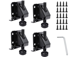 Conjunto De 4 Niveladores Pés Móveis Ajustáveis Com Suporte Em Formato L, Instalação Fixa De 2 Polegadas Para Mesas