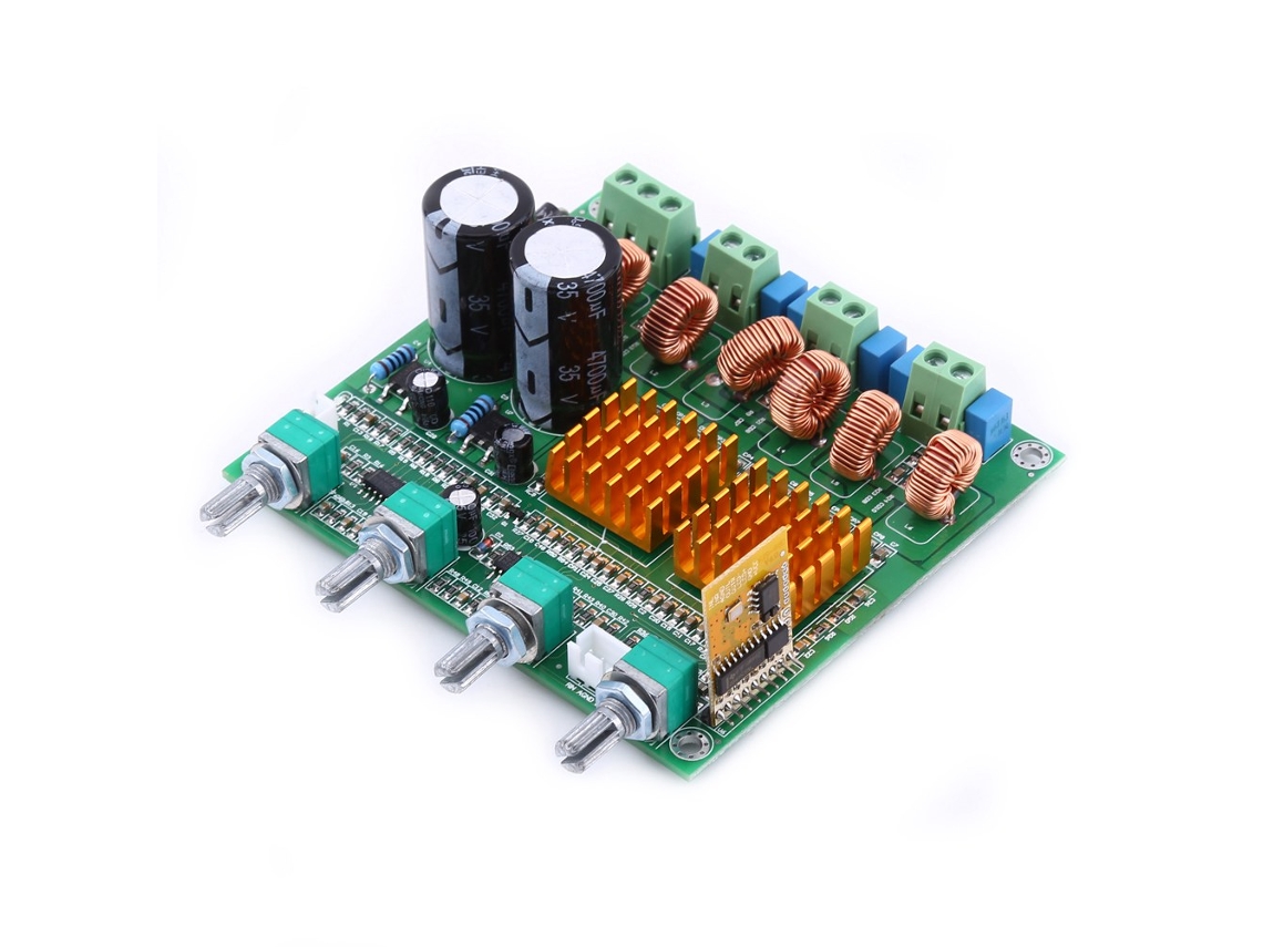 Laxiscreed Amplificador Bluetooth 4.0 Digital 2.1 Canais Class D Hi-fi Para Som De Alta Qualidade