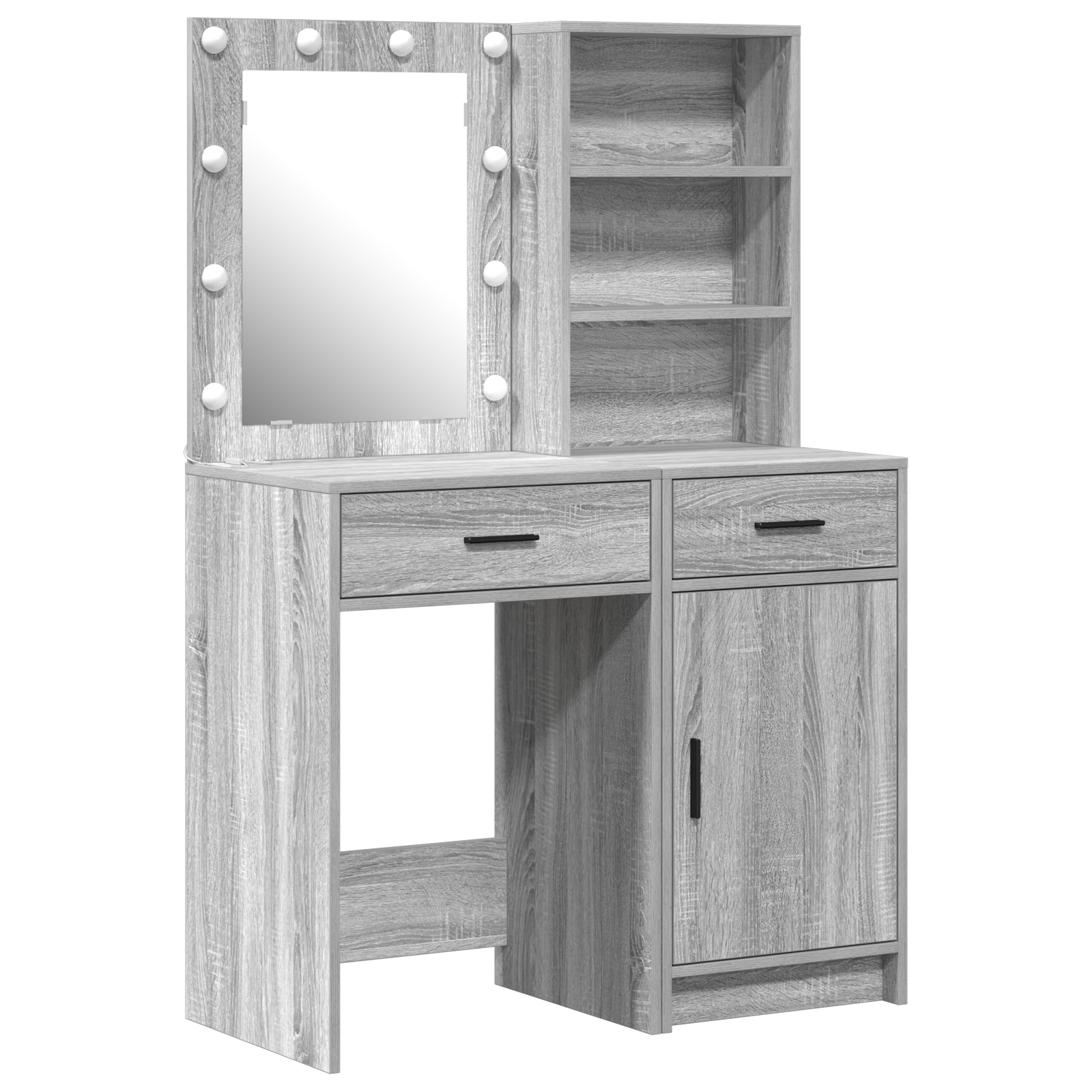 Conjunto 2 Conjunto De Mesa De Vestir Vidaxl Cinzento Derivados De Madeira (50 X 41 X 135 Cm)