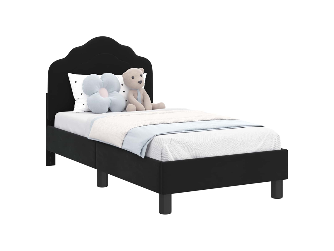 Estrutura de Cama para Criança com Cabeceira Preto 70x140 cm MAISON EXCLUSIVE