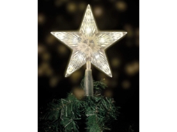 Rebe copa de Árbol de Navidad Con 10 Leds Y Enchufe Estrella Iluminada En Blanco Cálido Material Plástico Reutilizable