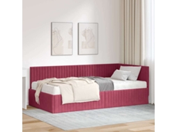 Vidaxl Estrutura De Cama De Canto Com Colchão 2 Unid. Verde Veludo