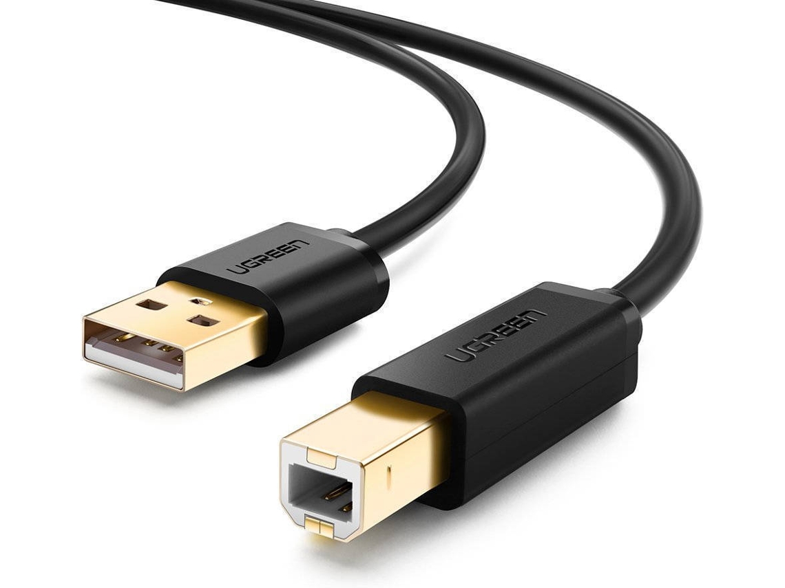 Cabo de Dados UGREEN (USB A - USB B - 3 m - Preto)
