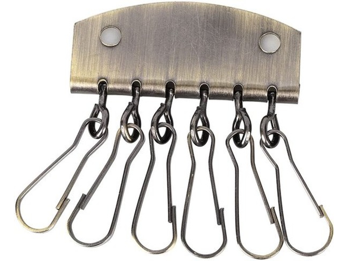 Organizador De Chave - Carteira De Chave - Chaveiro - Organizador - Bronze - Couro - Ferramenta - Durável E Prático - Apropriado Para Qualquer Conjunt