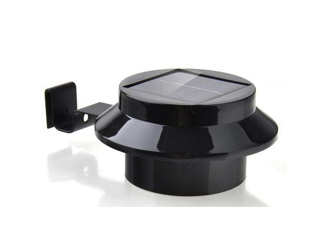 Conjunto de 2 Luminárias Solares Pretas para Jardim AQUAFORGE