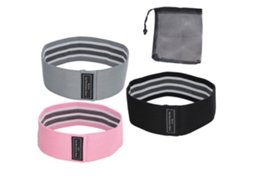 Conjunto De 3 Faixas Elásticas Resistência Alta Força Para Exercícios Pernas, Glúteos E Agachamentos, Nas Cores Rosa, Cinza Preto.-aquaforge
