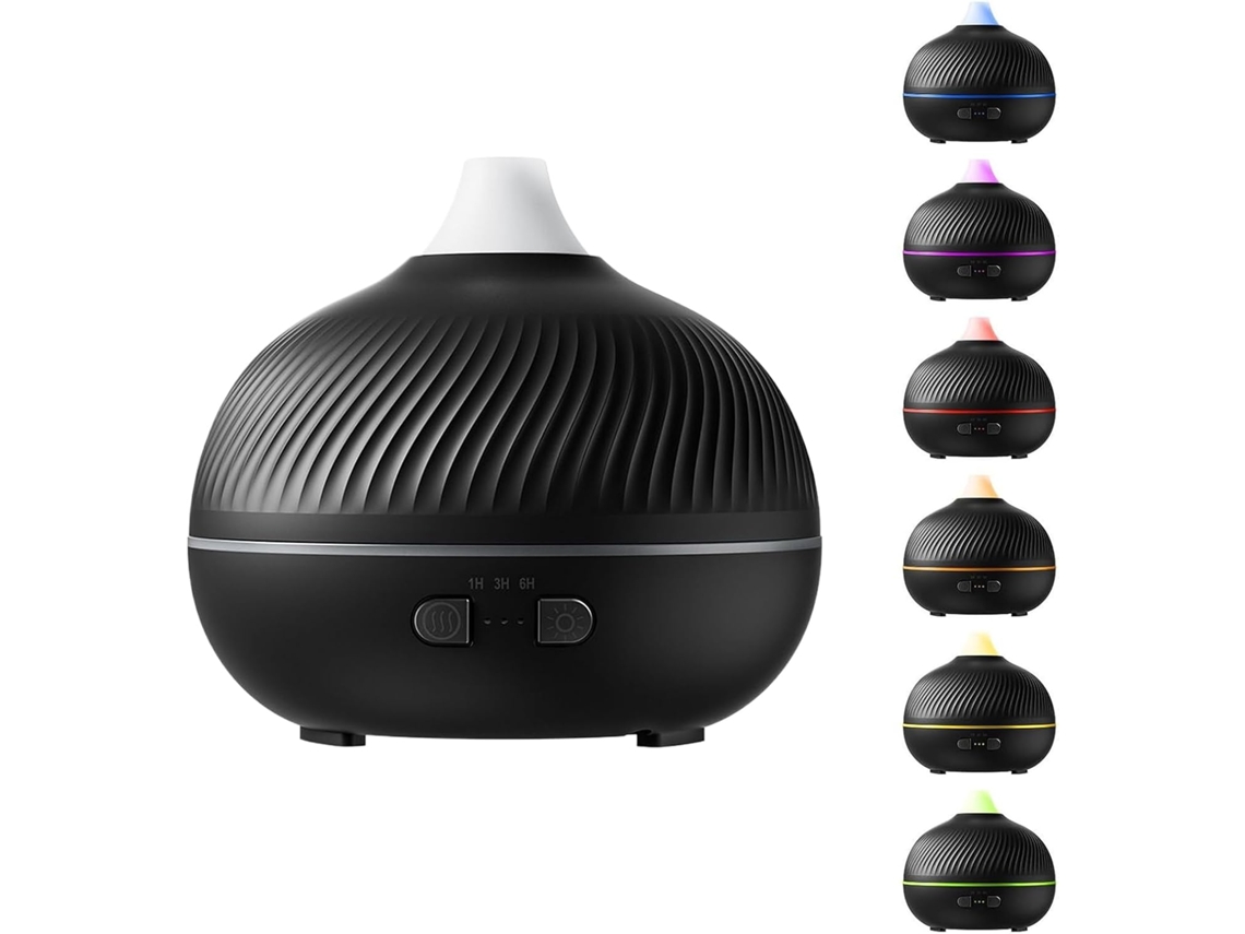Difusor De Óleos Essenciais Para Quarto Luz Ambiente Com 7 Cores, Porta Usb, 12 X 11,5 Cm