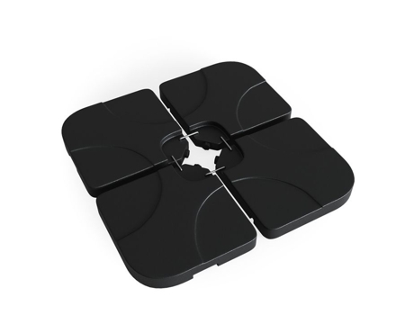 Placas de pesagem para base de guarda-sol - OK-LIVING - Quadrada - Cinza antracite - Robusta e resistente
