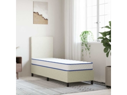Vidaxl Colchão De Espuma De Memória 70x200x17 Cm Macio Branco