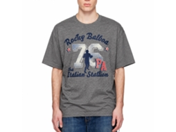 Rockinstone Rocky Movie Athletic '76 Heather Graphite Adult T-shirt Size:l