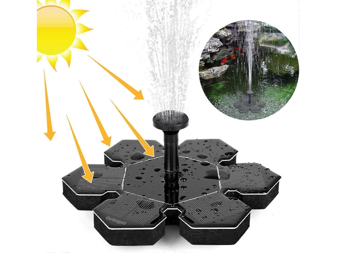 Fuente Solar para Exterior 1.5w Bomba Flotante Con Panel Solar 4 Boquillas para Piscina Jardín Decoración como Se Muestra como Se Muestra