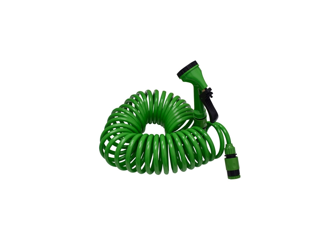 Manguera Flexible Espiral 5 Funciones, 10m Y 25m – Ideal Para Jardín, Riego Y Limpieza Duradera 25 M