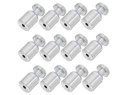 Conjunto De 12 Suportes Parede Em Aço Inoxidável, Fixação Segura E Estética Para Vidro Acrílico, 19x25 Mm, Pacote Com 12 Peças