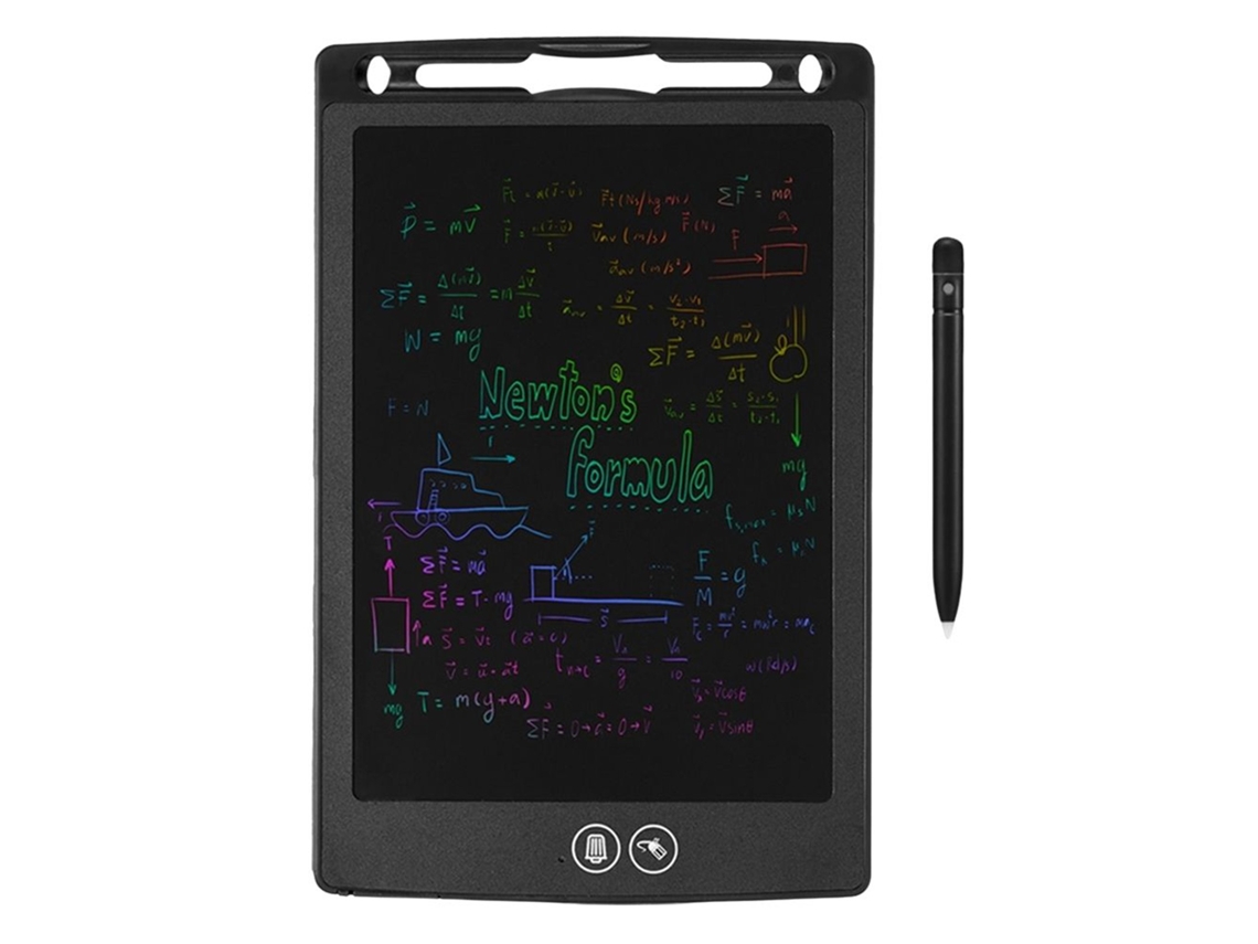 Tablet De Desenho Lcd De 12 Polegadas, Bloco De Escrita Digital Portátil Com Caneta Estilo Preto