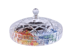 2026 plato de Frutas Transparente com Tampa 25x15cm de Acrílico Criativo para Petiscos Secos, Doces e Nozes