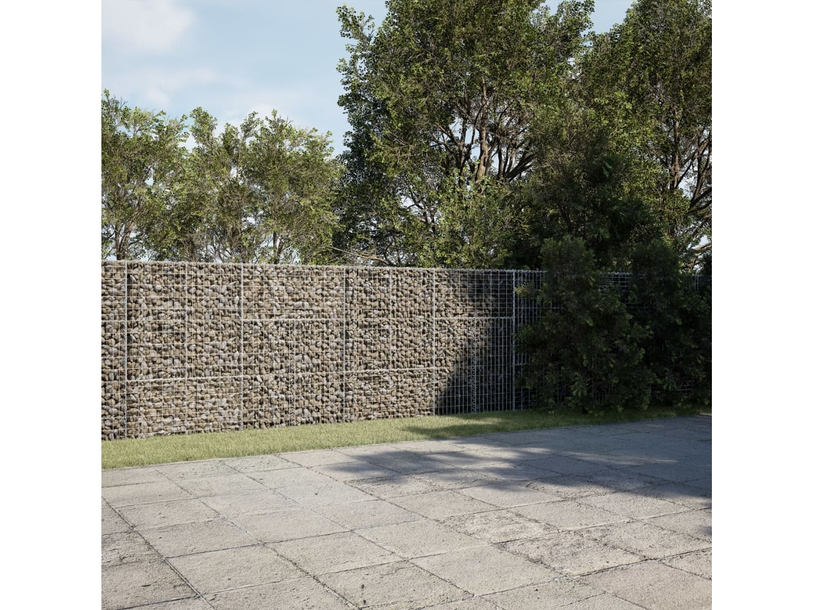 Vidaxl Cesto Gabião Com Cobertura 800x50x150 Cm Ferro Galvanizado