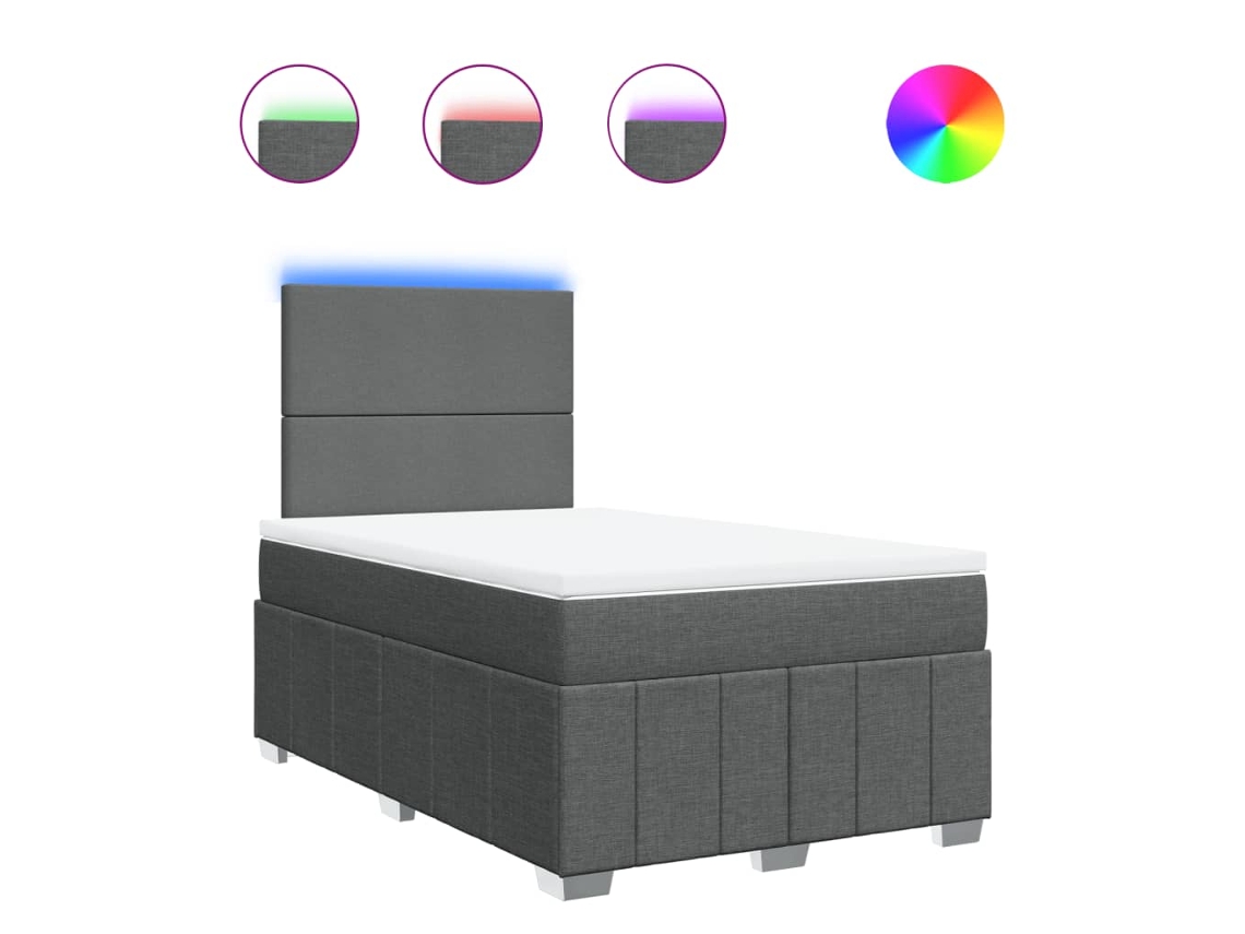 Box Spring Bed, Box Spring Beds Vidaxl Cinzeto Tecido (120 X 200 Cm)
