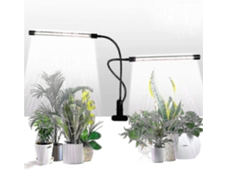 Lâmpada De Cultivo, Luz Solar Branca, 50w, 84 Leds, Com Suporte Duplo, Temporizador De 4/8/12 Horas E 5 Níveis De Intensidade. Aquaforge