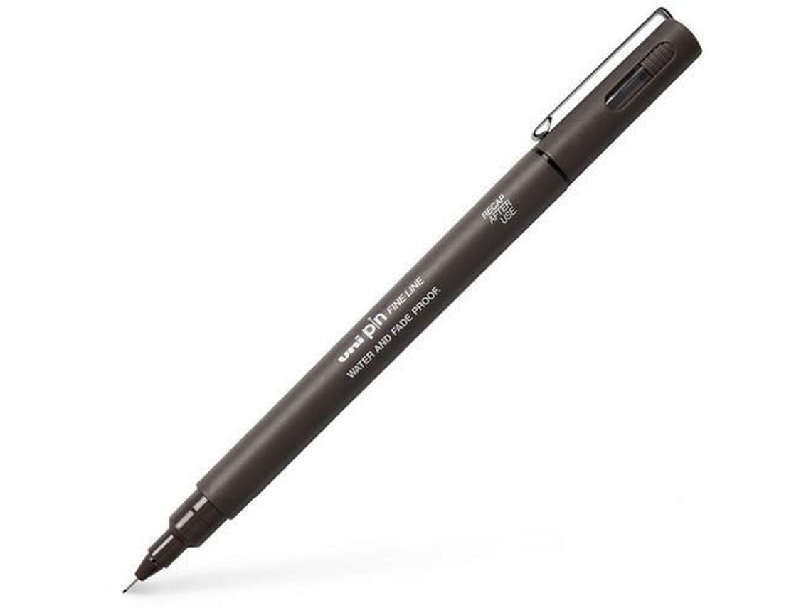 Rotulador Permanente UNI-BALL Pin01-200S Cinzento Escuro 12 Unidades
