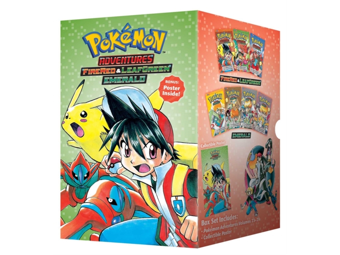 Livro Pokemon Adventures FireRed amp LeafGreen / Emerald Box Set de Hidenori Kusaka (Inglês)
