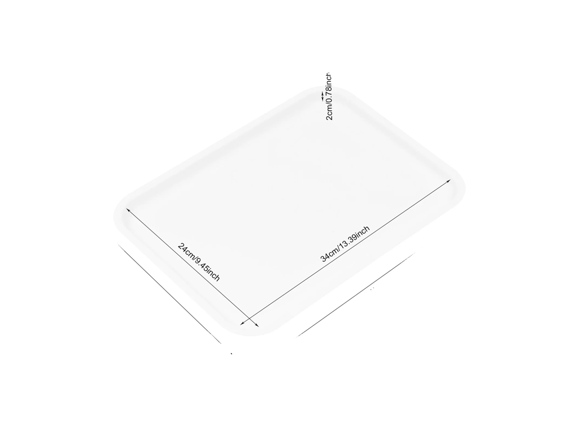 Bandeja De Servir, Material Pp Durável, Design Amigável Ao Usuário, Branco