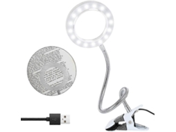 Lupa De Mesa Com Led, Luminária De Aumento Para Luz Do Dia, Lupa Com Presilha, Lupa De Mesa Usb Com Presilha, Lupa Com Led. Aquaforge