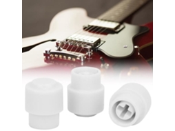 10 Unidades de Chave de Captação de Guitarra Ponta Botão Acessório Peça de Guitarra Elétrica Botão Tampa Branco