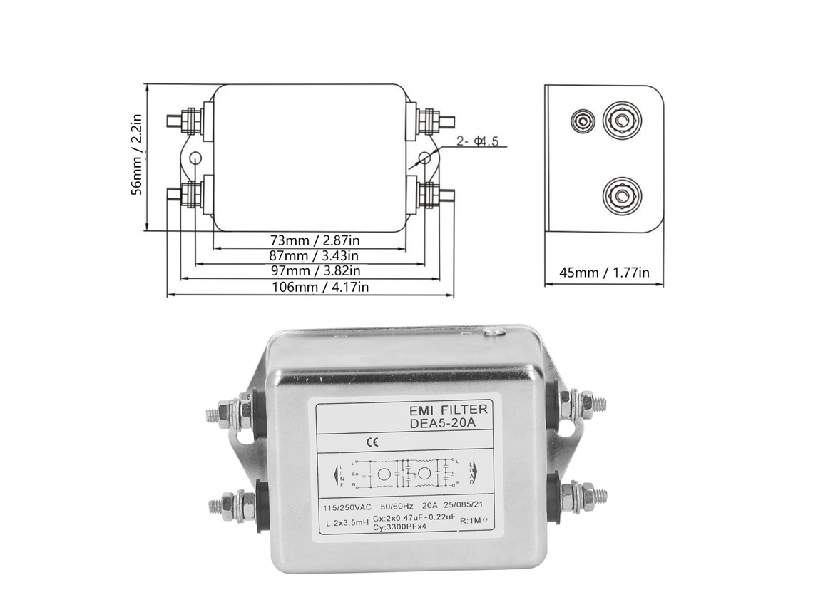 Filtro De Ruído Emi Para Eletrônicos De Potência: Condicionador De Linha Monofásico 115v 50/60hz