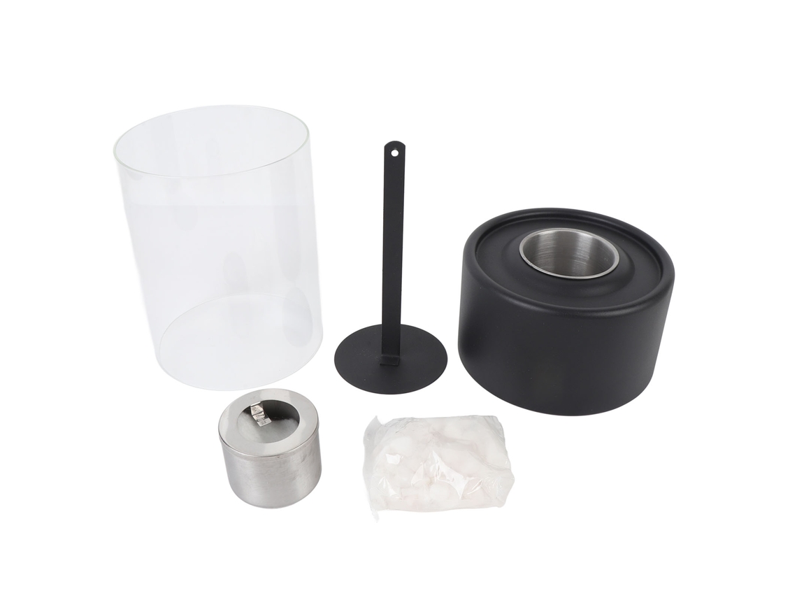 Lareira De Mesa Portátil Sem Fumo Interior Exterior Centropieza Preta