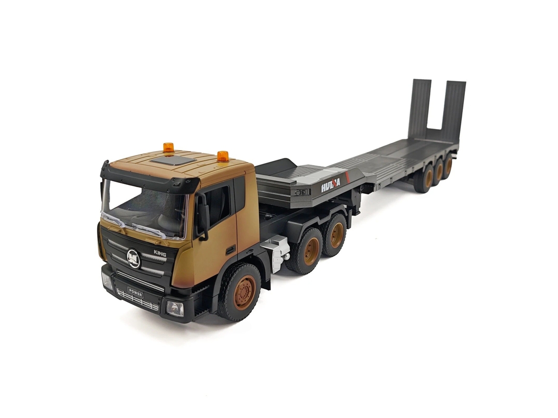 Duas Bateriashuina 1318 1/18 9ch Rc Carro Plataforma Reboque Simulação Engenharia Veículo de Controlo Remoto Brinquedo Elétrico Modelo MDUG